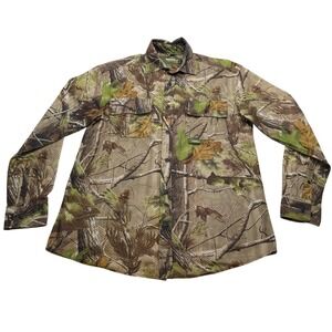 Gander Mountain Hunting Shirt Mens Medium Brown RealTree Camo ScentCore Mesh